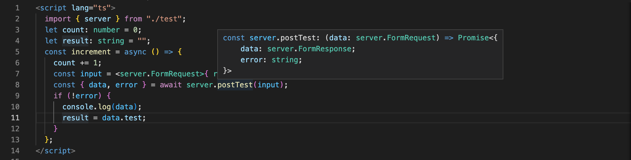 front end intellisense itellisense!